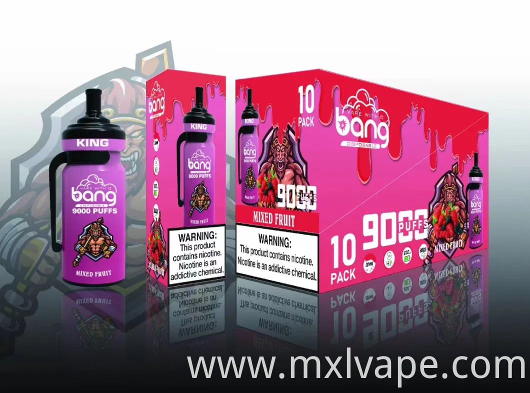E-Cigarette Disposable Puff Vape Pen Vaporizer Bang XXL Bang King 9000 Puffs with 16 Flavor Liquid Pre-Filled